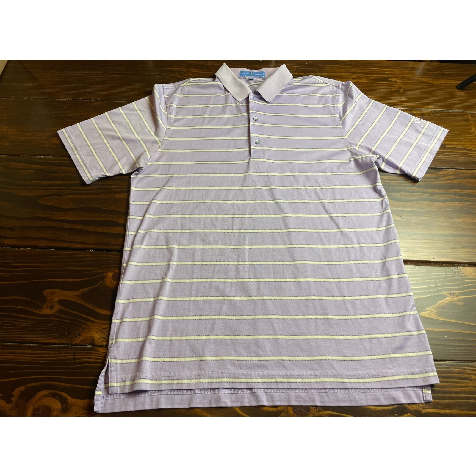 Fairway  Greene Shirt Mens Size Medium Purple White Golf Performance